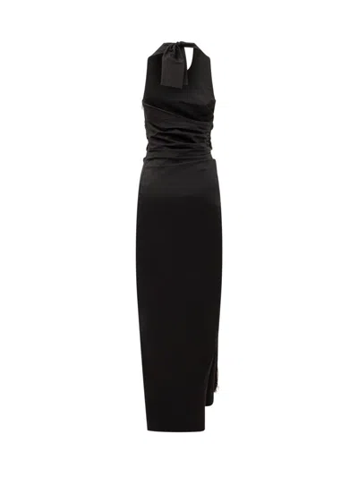 Shop Ferragamo Dress With Tassel In Black