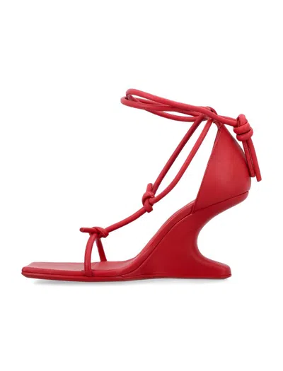 Shop Rick Owens Cantilever Sandal T 8 In Cardinal Red