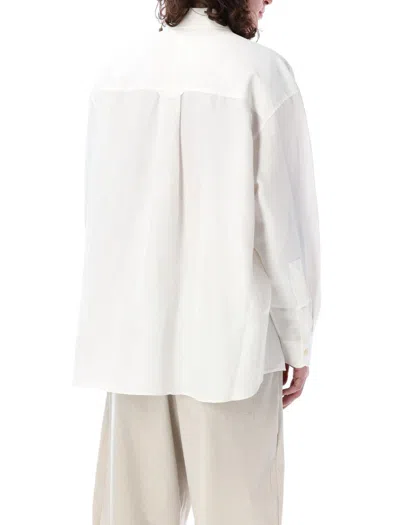Shop Studio Nicholson Loche Shirt In Optic White