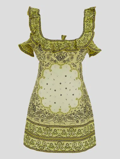 Shop Zimmermann Dresses In Yellowbandana