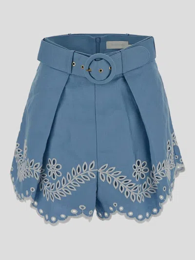 Shop Zimmermann Shorts In Blue