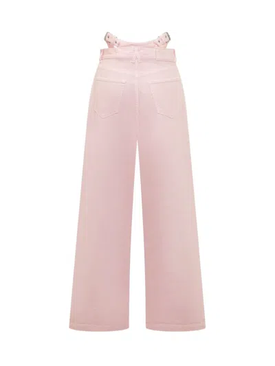 Shop Ambush Denim Baggy Pants In Pink