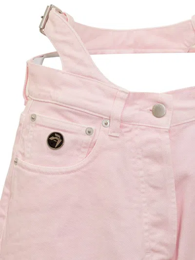 Shop Ambush Denim Baggy Pants In Pink