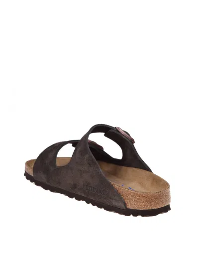 Shop Birkenstock Suede Leather Sandal In Mocca