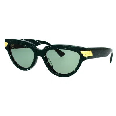Shop Bottega Veneta Sunglasses In 004 Green Green Green