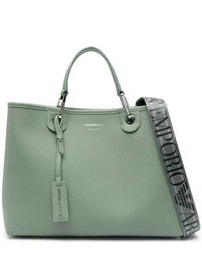 Shop Ea7 Emporio Armani Myea Medium Tote Bag In Green