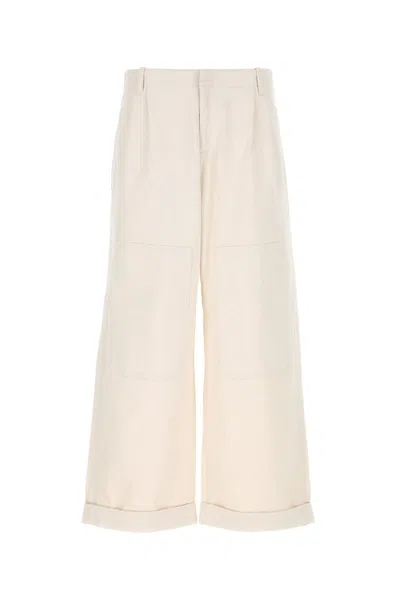 Shop Etro Pants In White