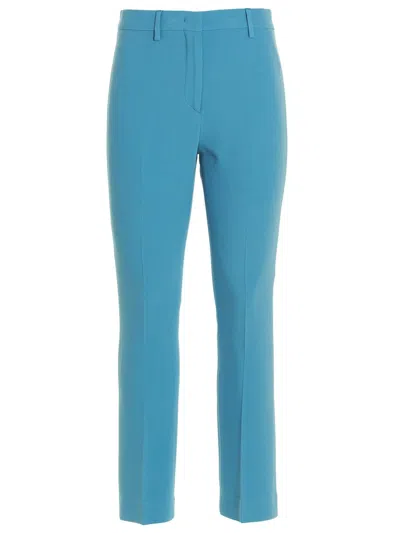 Shop Etro Pants With Pleat In Blue