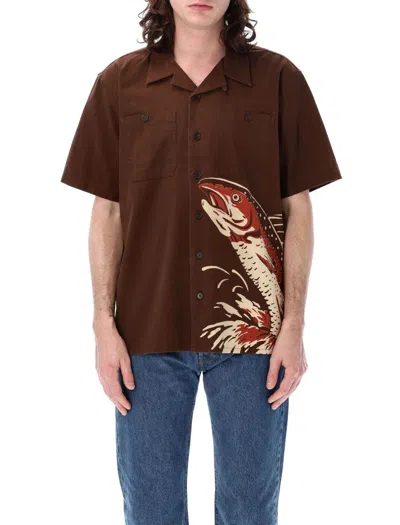 Filson Rustic Short Sleeve Camp Shirt In Brown