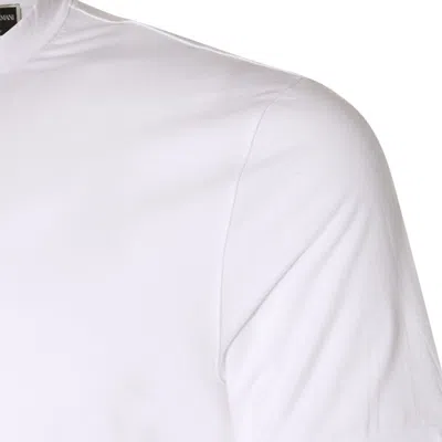 Shop Giorgio Armani White Viscose Blend T-shirt