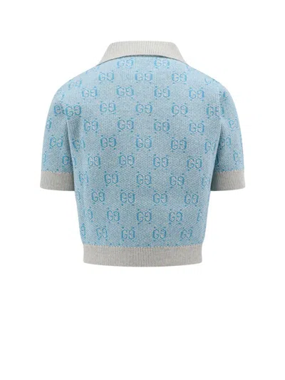 Shop Gucci Polo Shirt In Blue