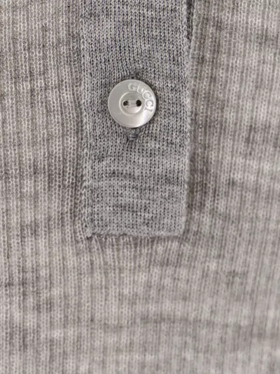 Shop Gucci Polo Shirt In Grey