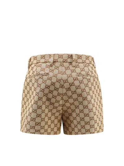 Shop Gucci Shorts In Beige