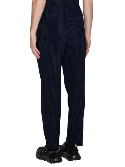 Shop Issey Miyake Homme Plisse  Trousers In Blue