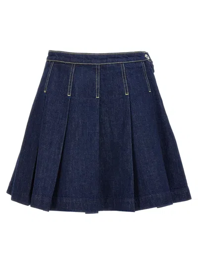 Shop Kenzo Skirts In Blue Denim