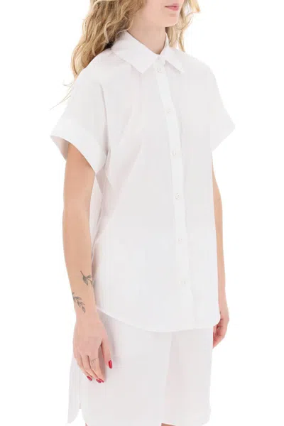 Shop Max Mara Beachwear 'oriana' Short-slee In White