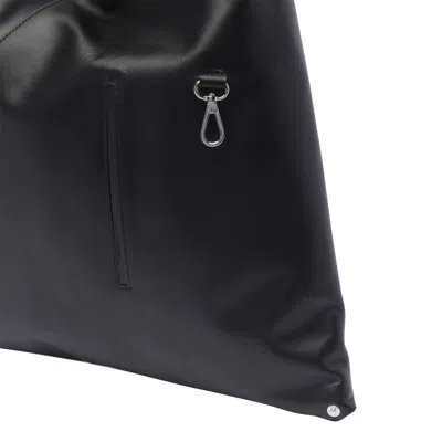 Shop Mm6 Maison Margiela Faux Leather Japanese Bag In Black