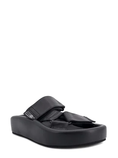 Shop Mm6 Maison Margiela Sandals In Black