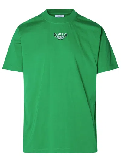 Shop Off-white Off White T-shirts And Polos In Green White