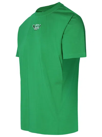 Shop Off-white Off White T-shirts And Polos In Green White