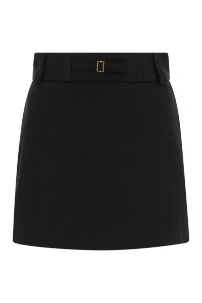 Shop Red Valentino Cotton-blend Shorts In Black