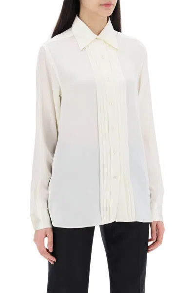 Shop Tom Ford Silk Charmeuse Blouse Shirt In Multicolor