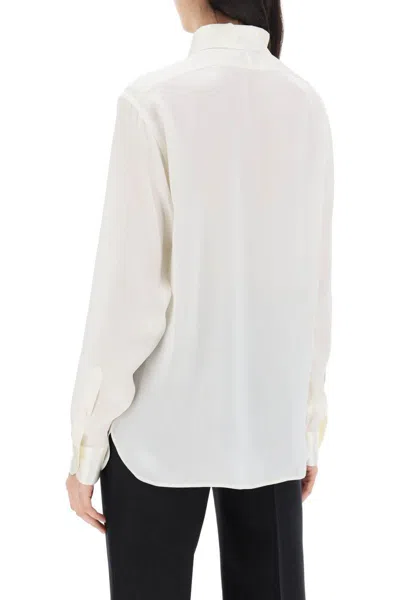 Shop Tom Ford Silk Charmeuse Blouse Shirt In Multicolor