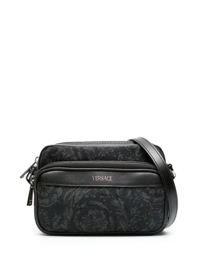 Shop Versace Shoulder Bags In Black