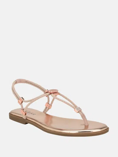 Shop Guess Factory Casens Stretch Cord Backstrap Sandals In Pink