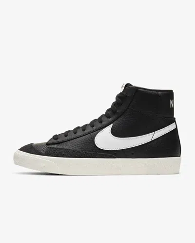 Shop Nike Blazer Mid '77 Vntg Bq6806-002 Men's Black White Leather Skate Shoes Ttt30