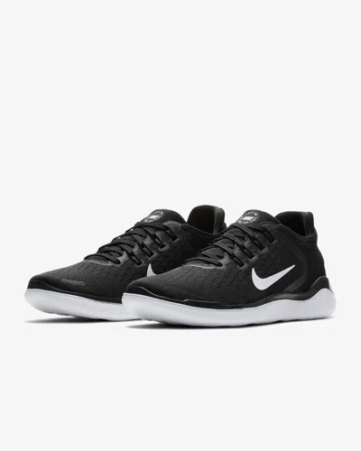 Shop Nike Free Rn 2018 942837-001 Women's Black/white Low Top Running Shoes Xxx376
