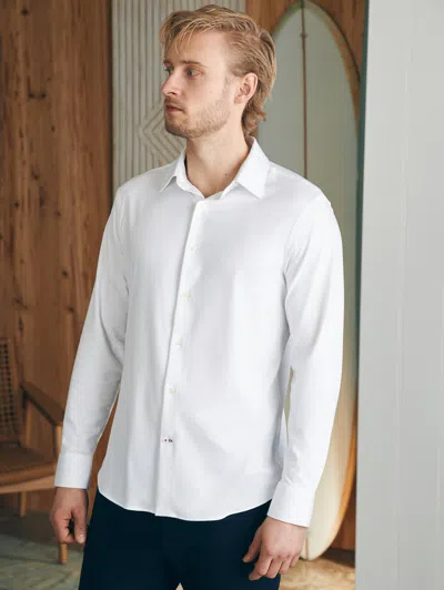 Shop Faherty Reserve Knit Shirt In White