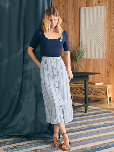 Shop Faherty La Jolla Skirt In Day Lily Stripe