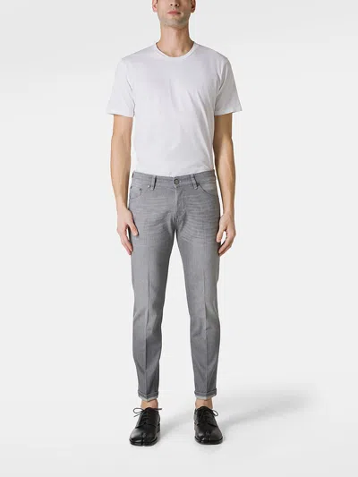 Shop Pt Torino Stretch Cotton Skinny Jeans In Grey