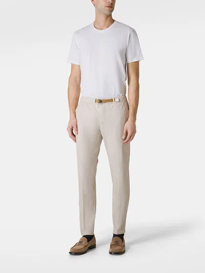 Shop White Sand Pants With Belt