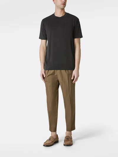 Shop Daniele Fiesoli Crew-neck Short-sleeved Cotton T-shirt In Black