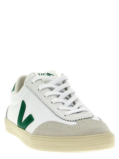 Shop Veja 'volley' Sneakers In Green