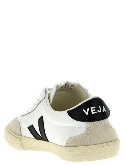 Shop Veja 'volley' Sneakers In White/black