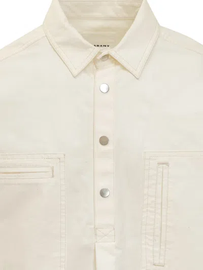 Shop Isabel Marant Cotton Terry Shirt In White