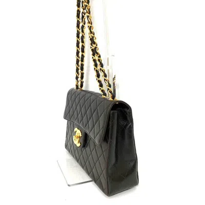 Pre-owned Chanel Matelassé Black Leather Shopper Bag ()
