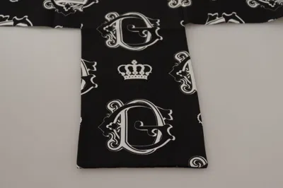 Shop Dolce & Gabbana Elegance Unraveled Silk Men's Scarf In Black