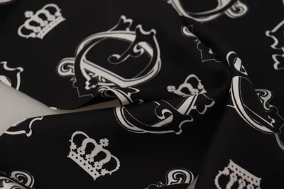 Shop Dolce & Gabbana Elegance Unraveled Silk Men's Scarf In Black