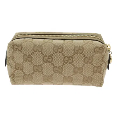 Shop Gucci Beige Canvas Clutch Bag ()