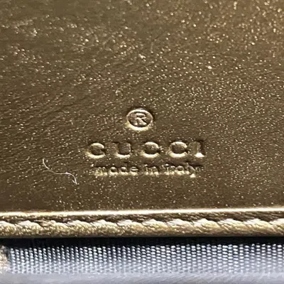Shop Gucci Brown Patent Leather Wallet  ()