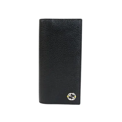 Shop Gucci Interlocking G Beige Leather Wallet  ()