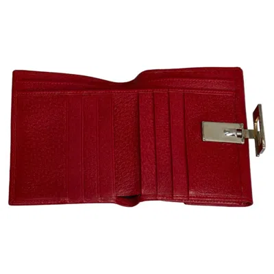 Shop Gucci Red Leather Wallet  ()