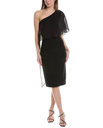 Shop Adrianna Papell Sheath Off The Shoulder Dress In Black