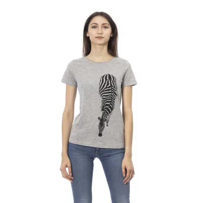 Shop Trussardi Action Cotton Women's T-shirt In Grey