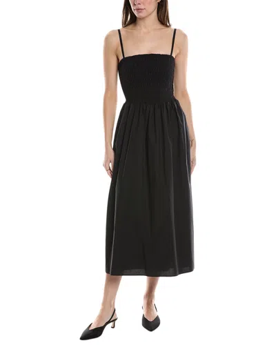 Shop Theory Smocked Midi Dress In Black