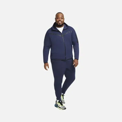 Shop Nike Sportswear Tech Fleece Cu4495-410 Men's Navy Slim Fit Jogger Pants Dtf622 In Blue